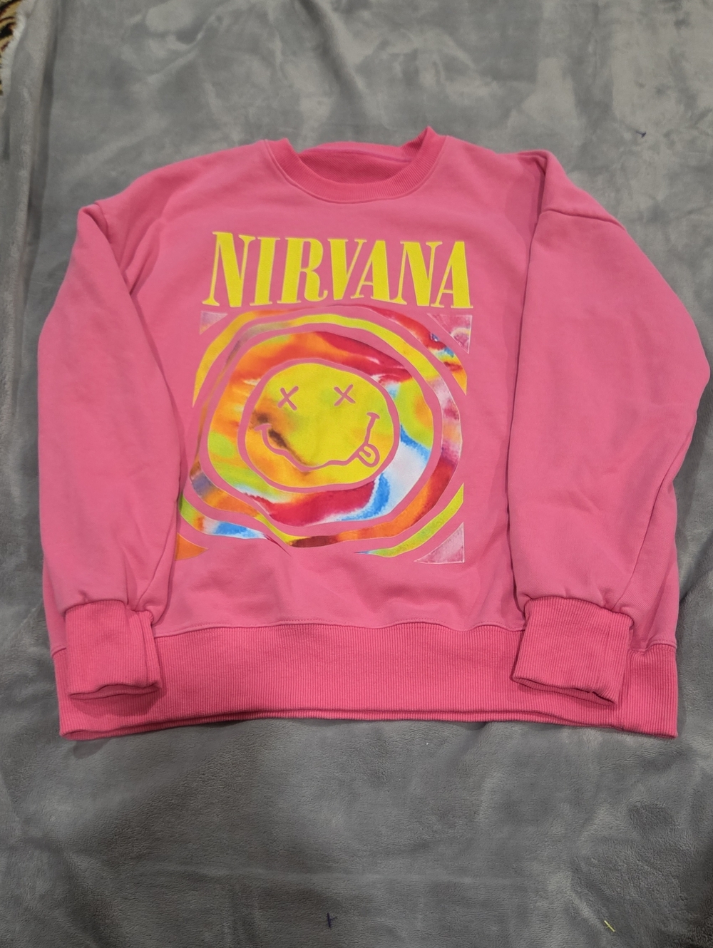 Nirvana Pink Graphic Crewneck Sweatshirt